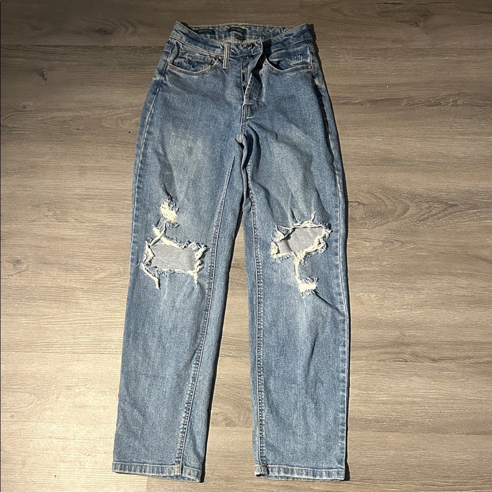 Wild Fable Light Blue Distressed Straight Leg Jeans